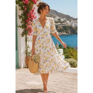 free people rita tiered midi dress Free People Rita Red Tiered Midi Dress Small NWT